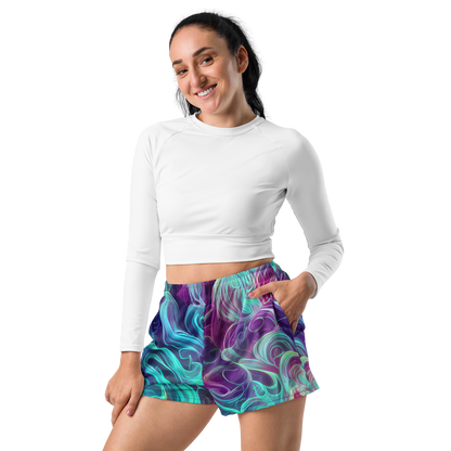 Women’s Athletic Shorts - Galactic Bloom