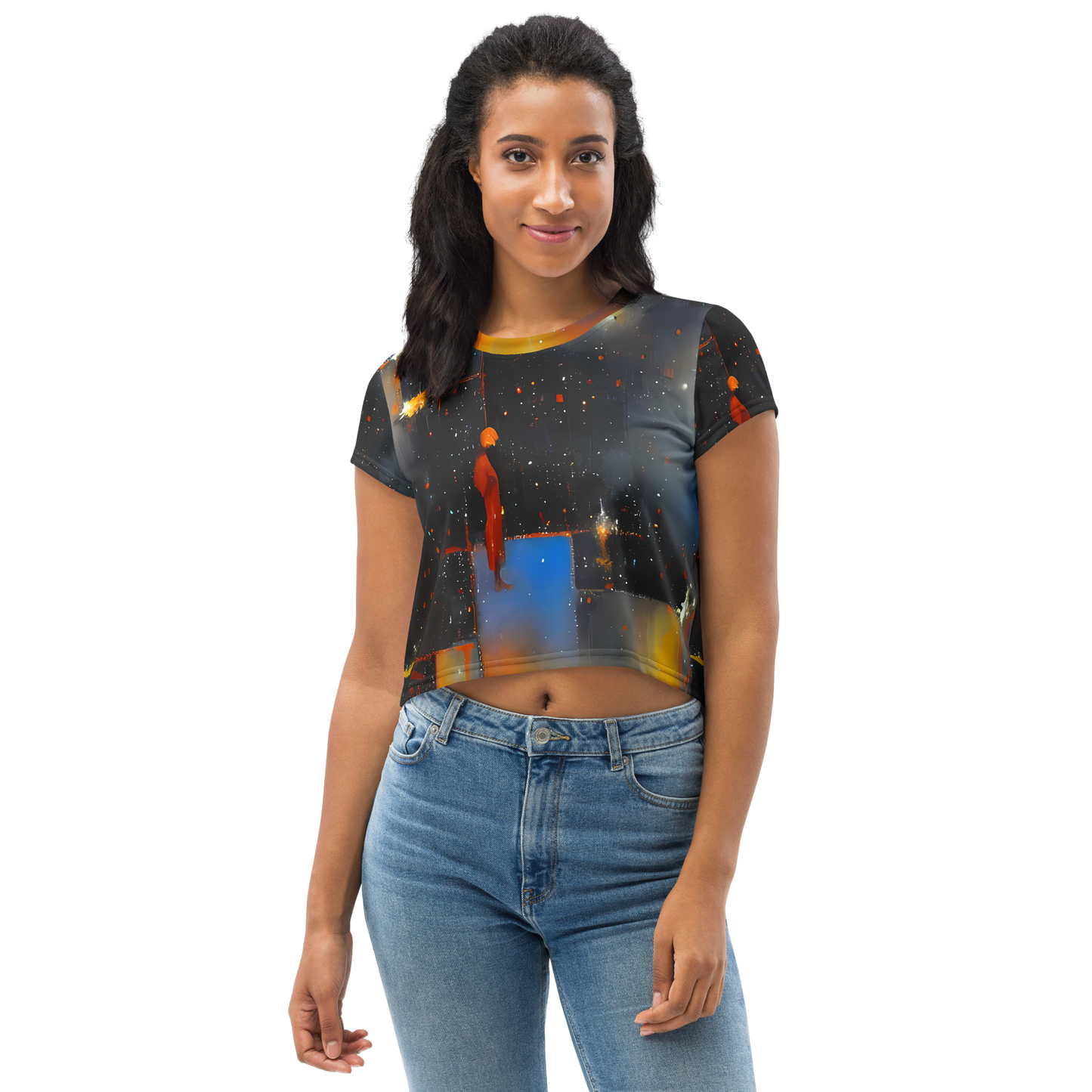 Women's Crop Tee - Monet's Matrix