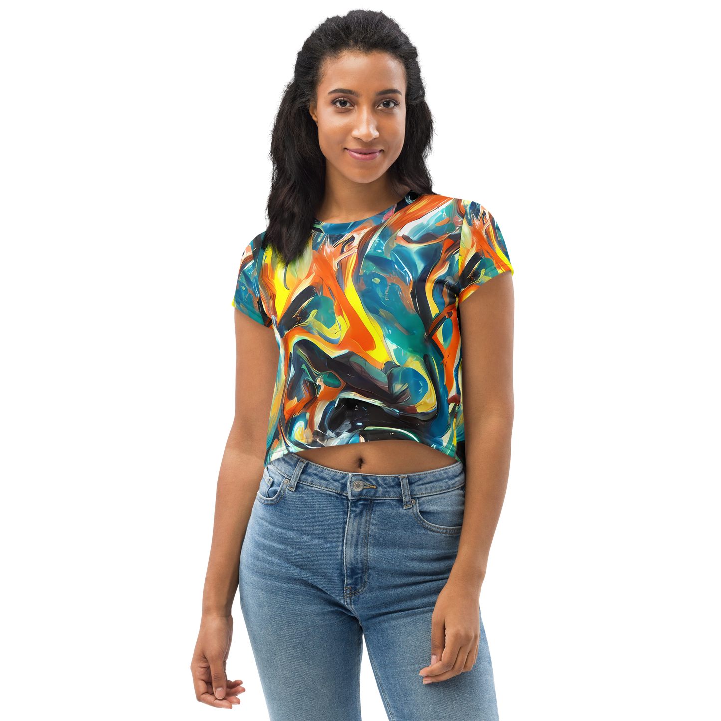 Women's Crop Tee - Chromatic Vortex