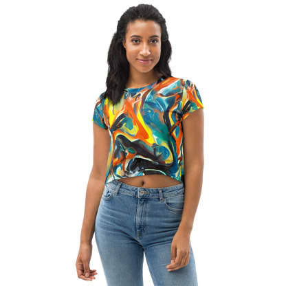 Women's Crop Tee - Chromatic Vortex