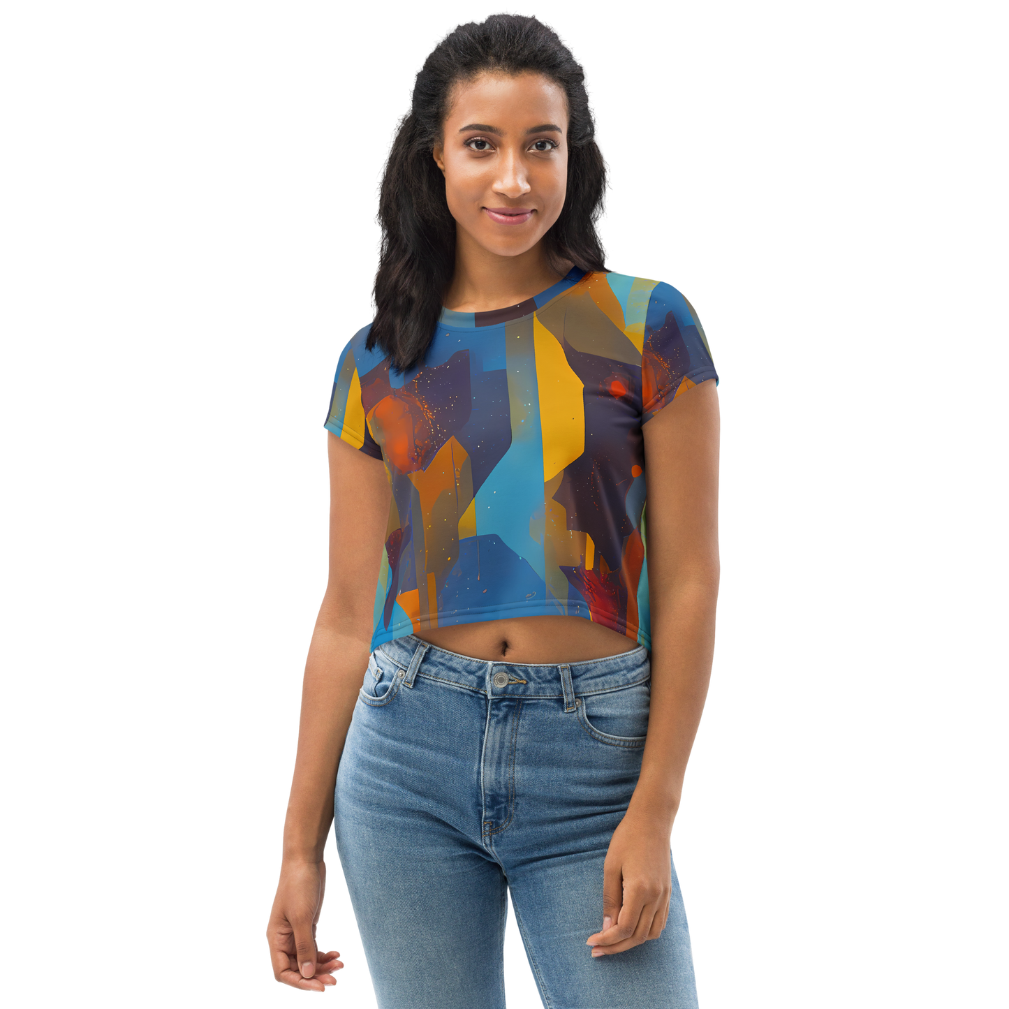 Women's Crop Tee - Cubist Dusk