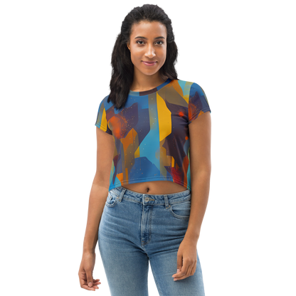 Women's Crop Tee - Cubist Dusk