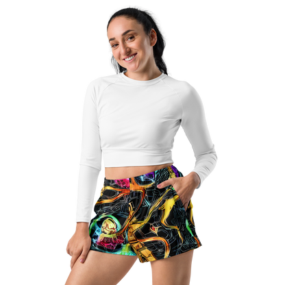 Women’s Athletic Shorts - Psychedelic Pulsar