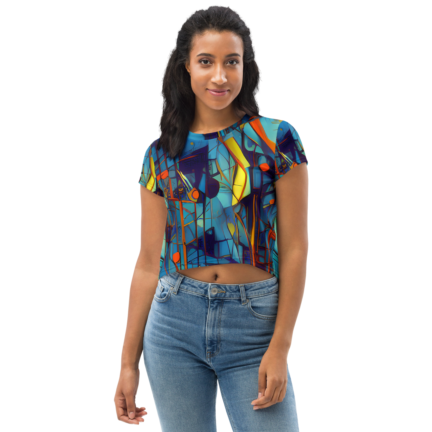 Women's Crop Tee - Abstract Eddy