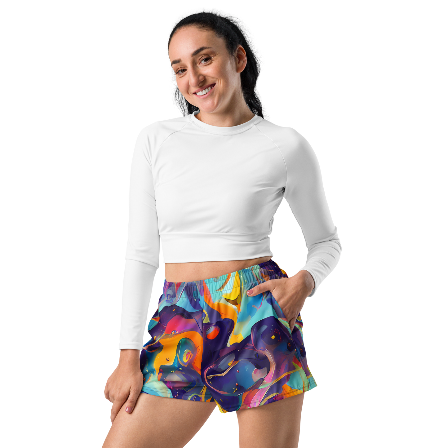 Women’s Athletic Shorts - Whimsical Fusion