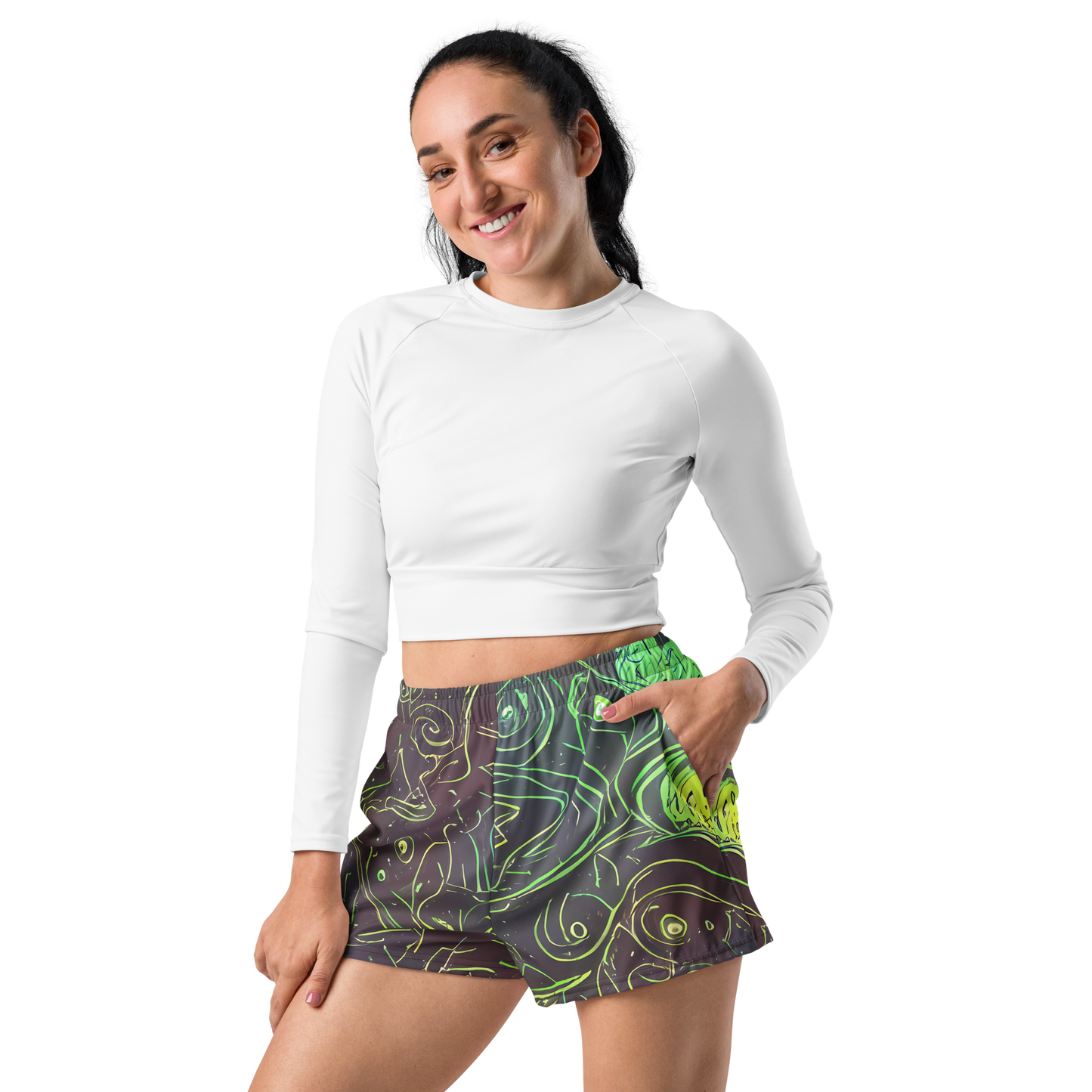 Women’s Athletic Shorts - Starfield Scrolls