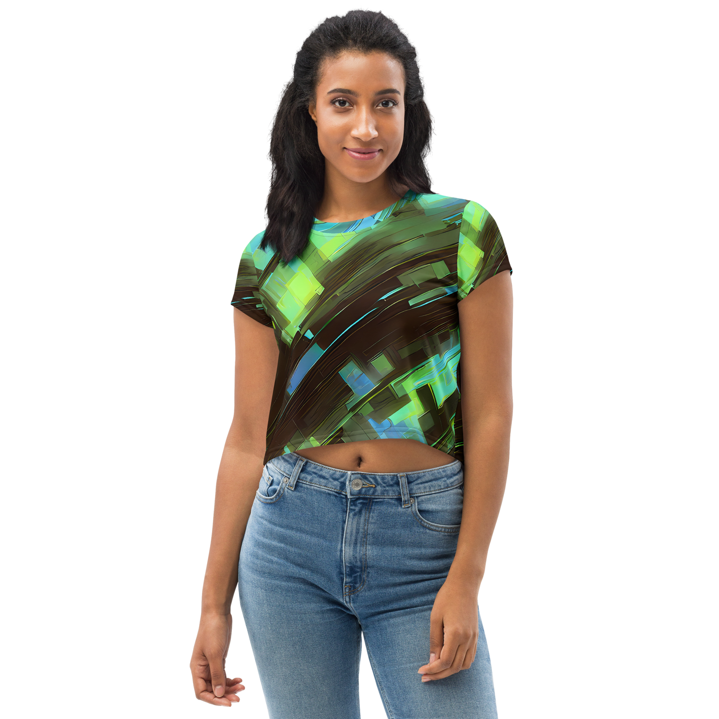 Women's Crop Tee - Cyber Shard