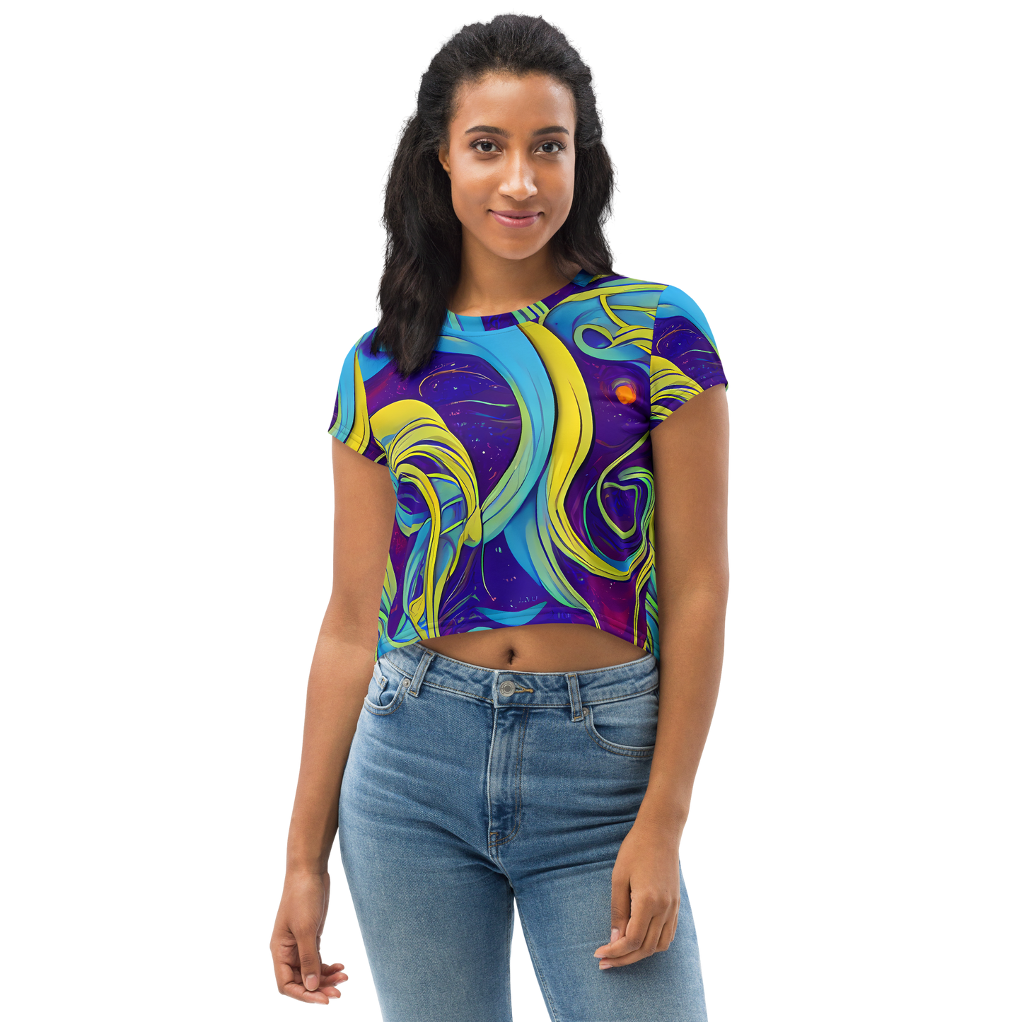 Women's Crop Tee - Stellar Swirls