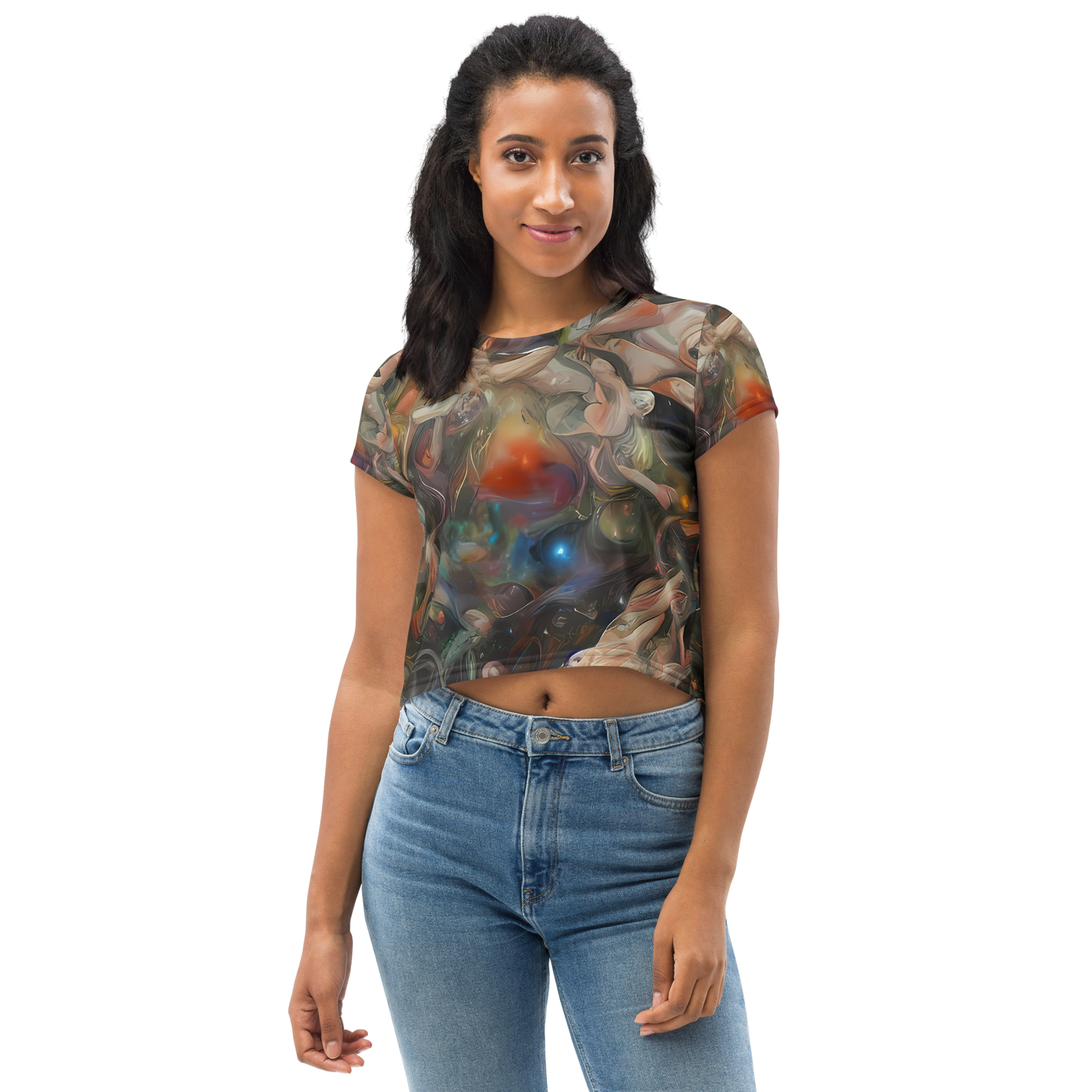 Women's Crop Tee - Copper Swirl