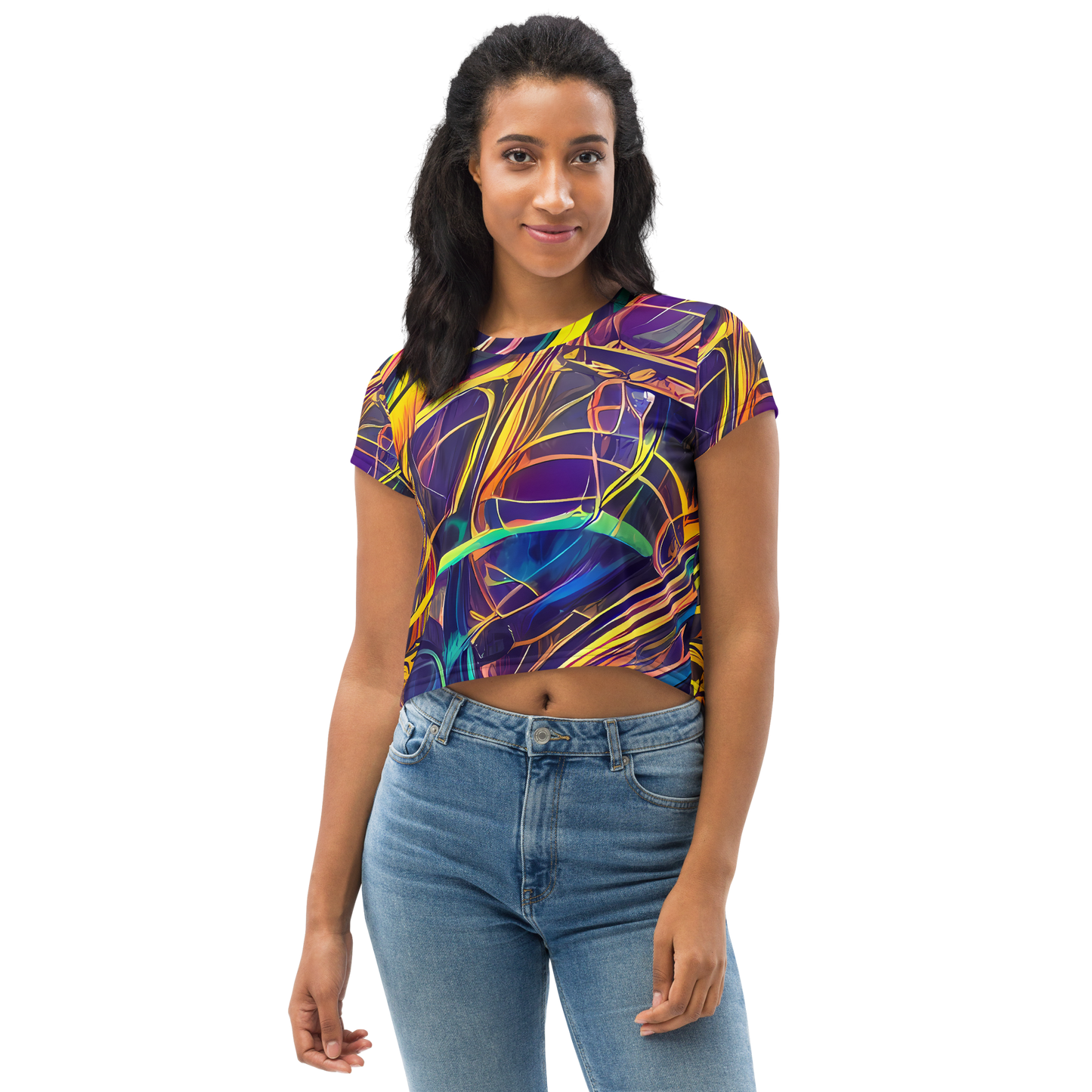 Women's Crop Tee - Vector Rhapsody