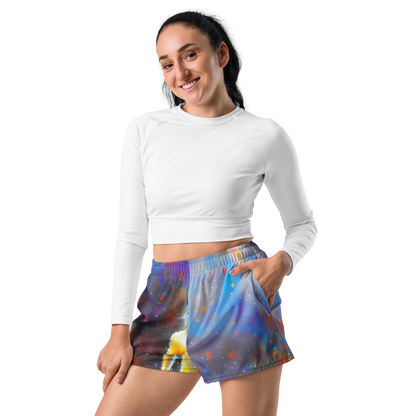 Women’s Athletic Shorts - Impressionist Drift