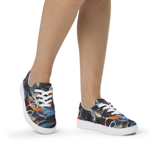 Women's Lace-Up Canvas Shoes - Neo-Splash Labyrinth