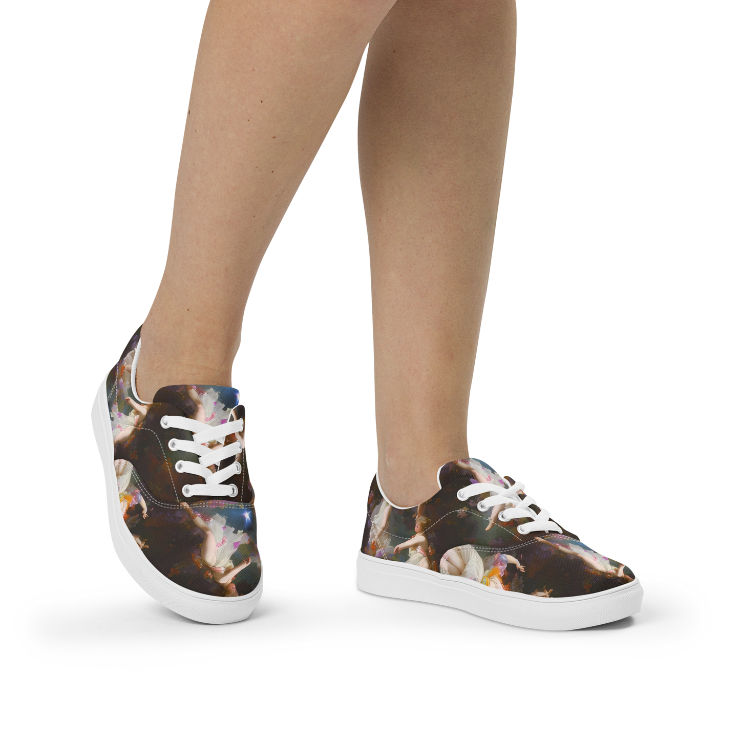 Women's Lace-Up Canvas Shoes - Winterhalter Whimsy