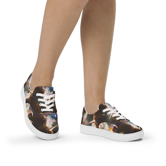 Women's Lace-Up Canvas Shoes - Winterhalter Whimsy