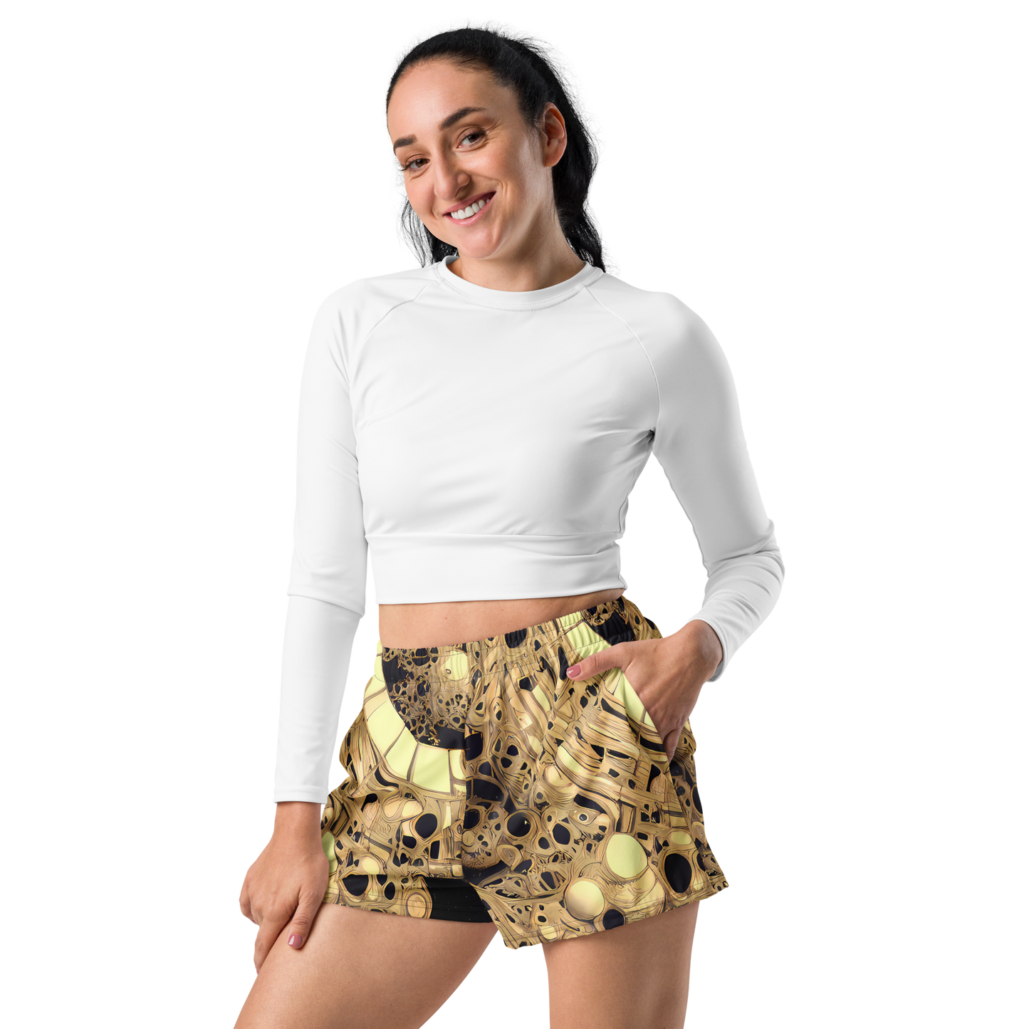 Women’s Athletic Shorts - Baroque Orbit