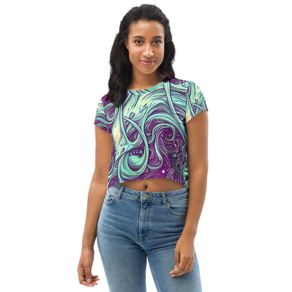 Women's Crop Tee - Temple Swirls