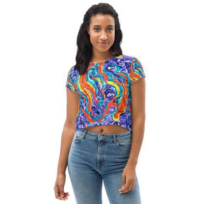 Women's Crop Tee - Galactic Waves