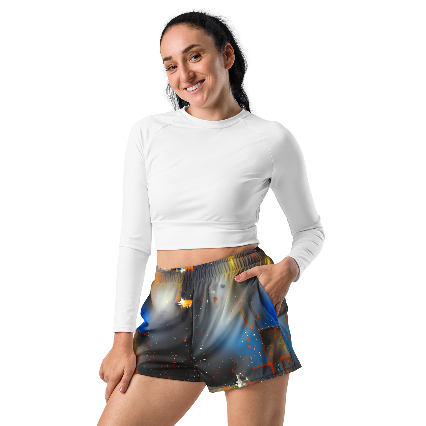 Women’s Athletic Shorts - Monet's Matrix