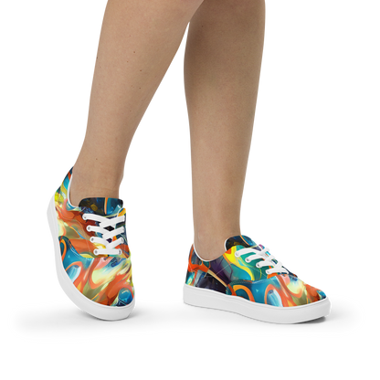 Women's Lace-Up Canvas Shoes - Cecily’S Swirl