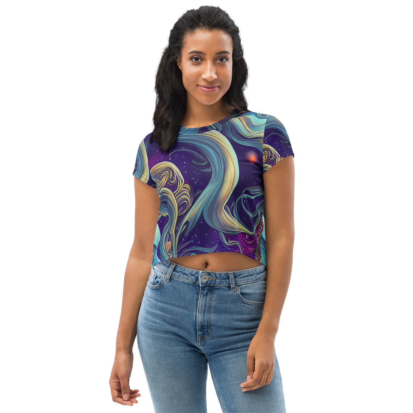 Women's Crop Tee - Stellar Waves