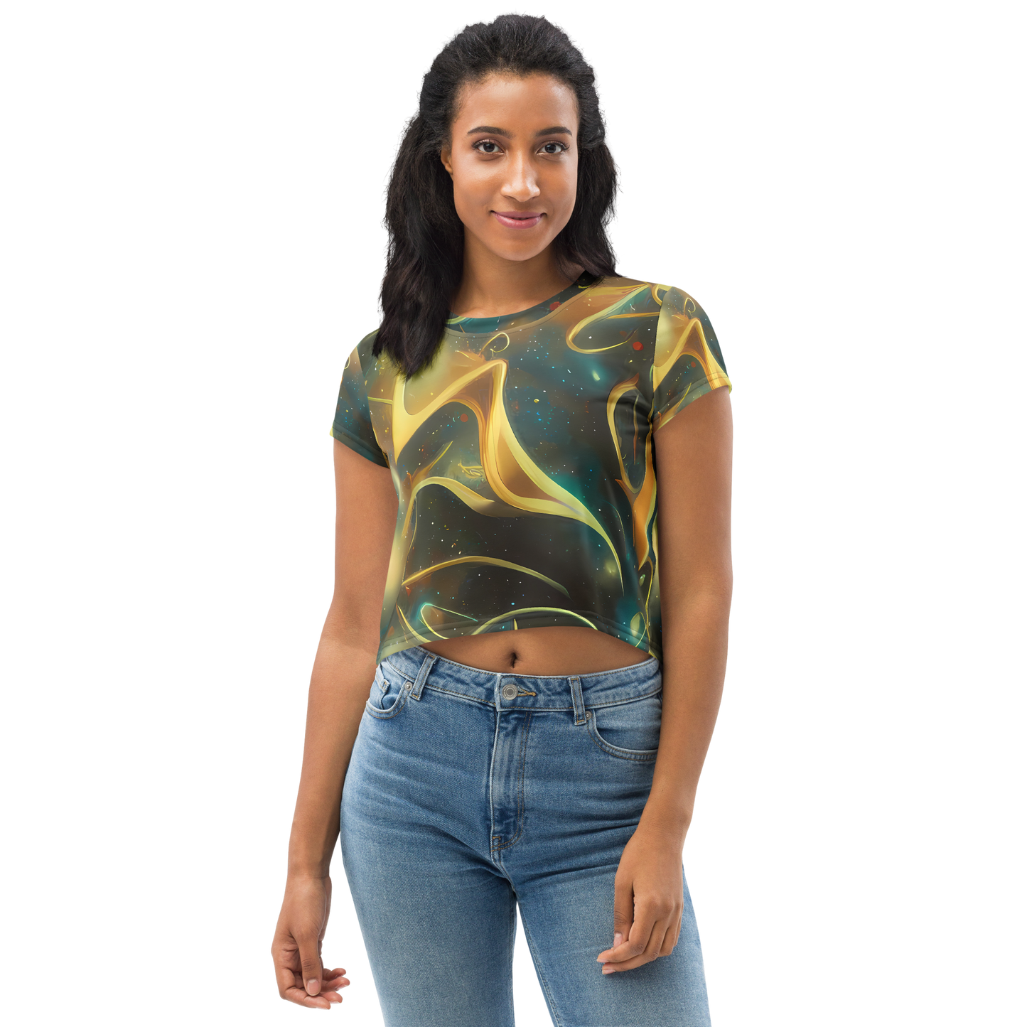 Women's Crop Tee - Whispering Galaxies