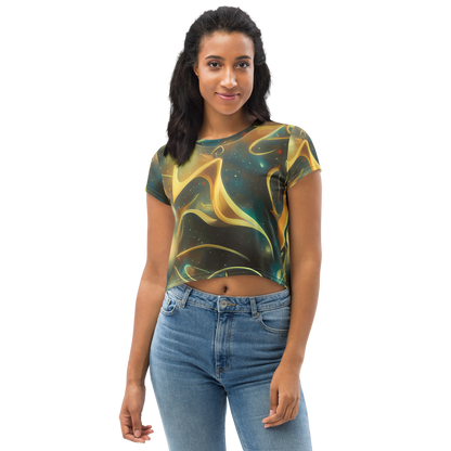 Women's Crop Tee - Whispering Galaxies