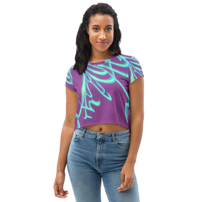 Women's Crop Tee - Neon Drift