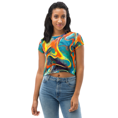 Women's Crop Tee - Cecily’S Swirl