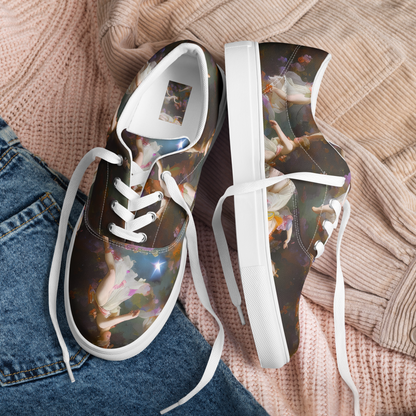 Women's Lace-Up Canvas Shoes - Winterhalter Whimsy