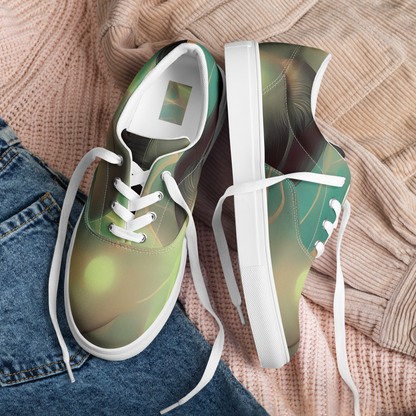Women's Lace-Up Canvas Shoes - Spectral Whisper
