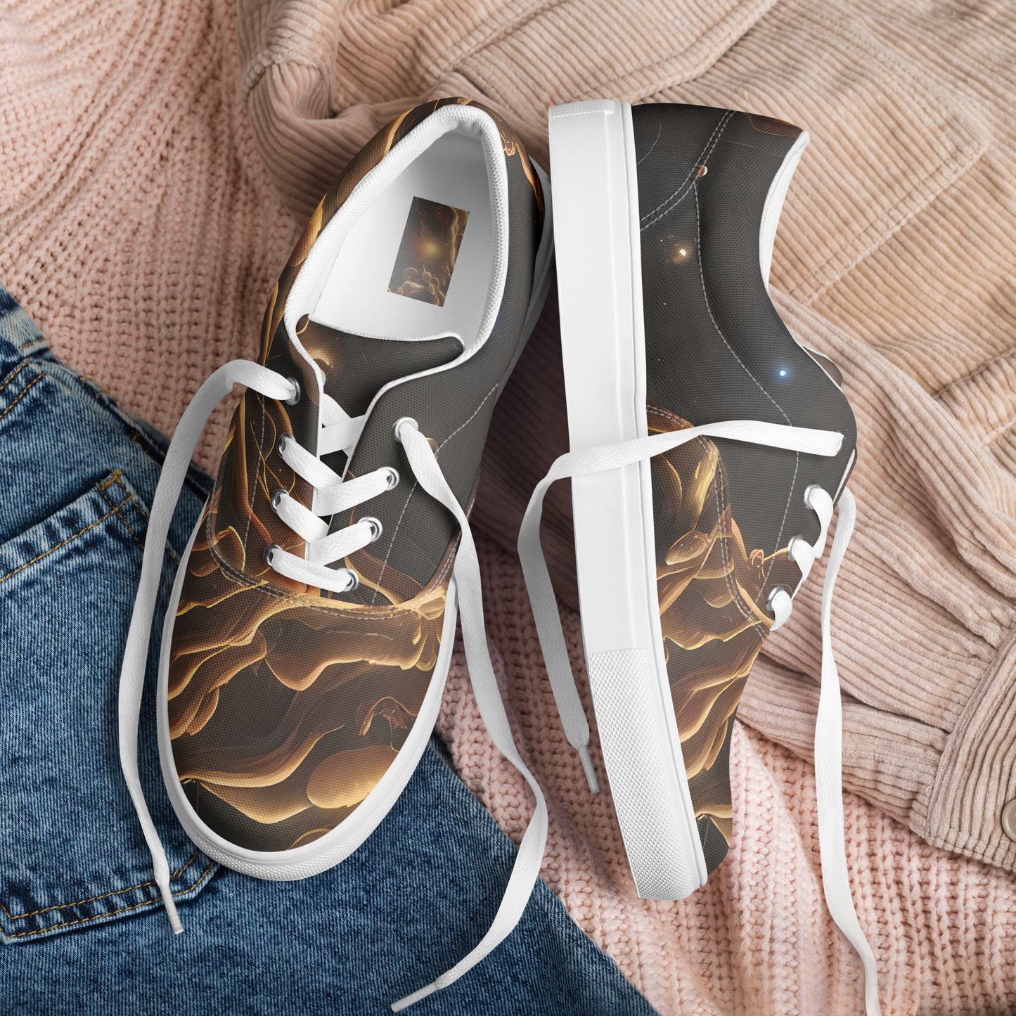 Women's Lace-Up Canvas Shoes - Ether Tangle