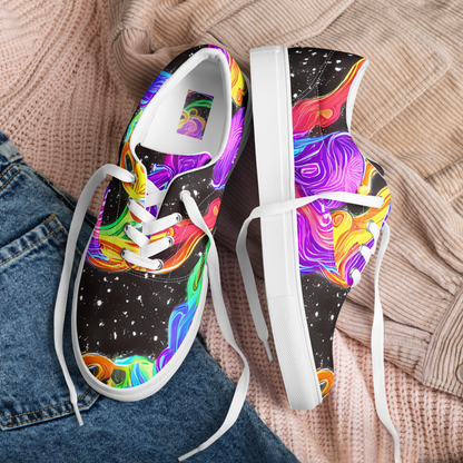 Women's Lace-Up Canvas Shoes - Yuan Whirls