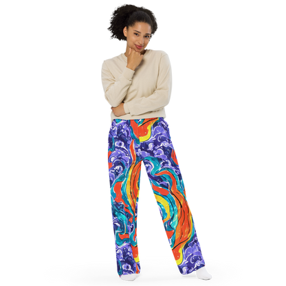 Wide-Leg Pants - Galactic Waves