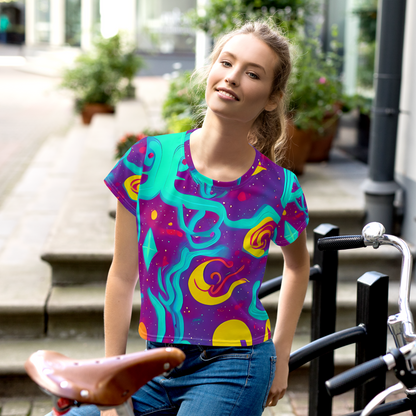 Women's Crop Tee - Cosmic Current