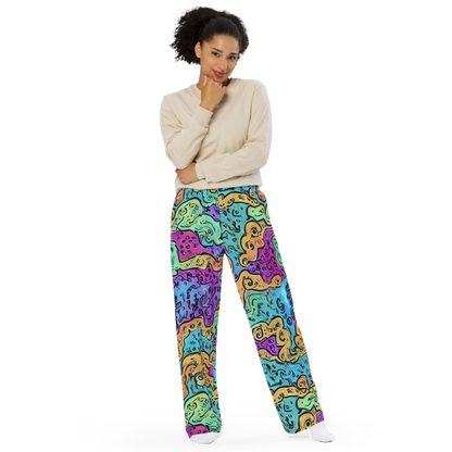 Wide-Leg Pants - Intergalactic Graffiti