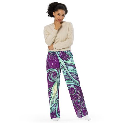 Wide-Leg Pants - Temple Swirls