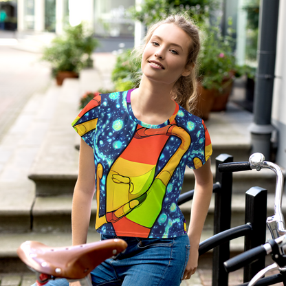 Women's Crop Tee - Cosmic Siblings