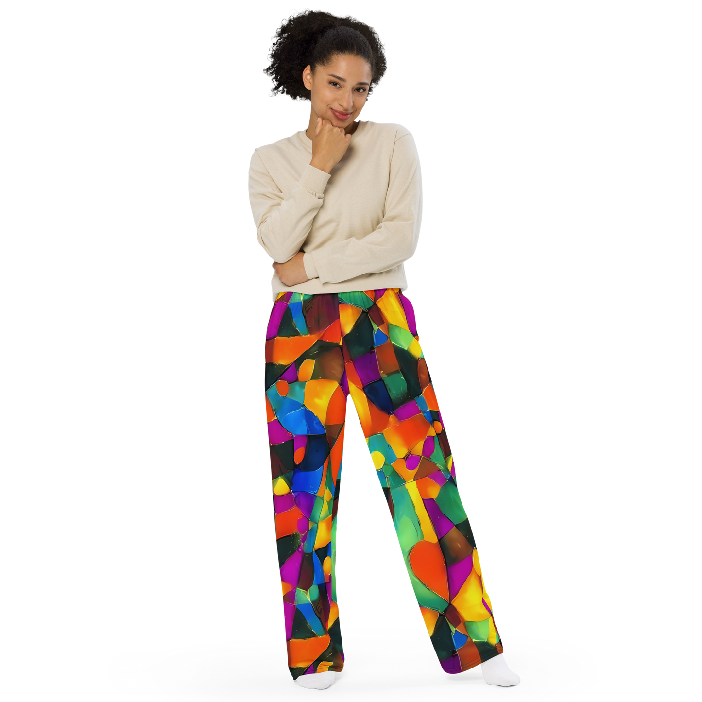 Wide-Leg Pants - Galactic Jigsaw