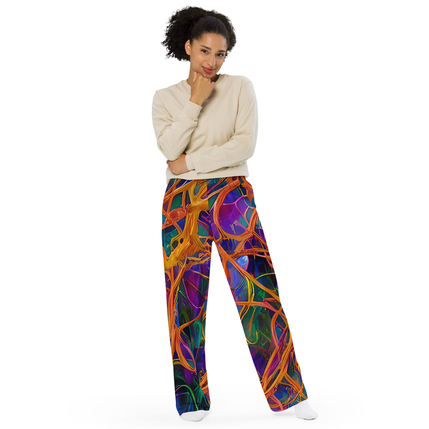 Wide-Leg Pants - Spectral Weave