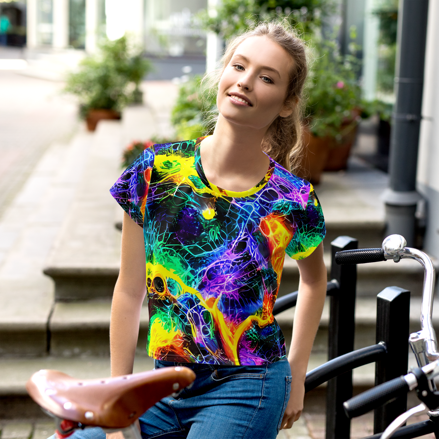 Women's Crop Tee - Vivid Veil