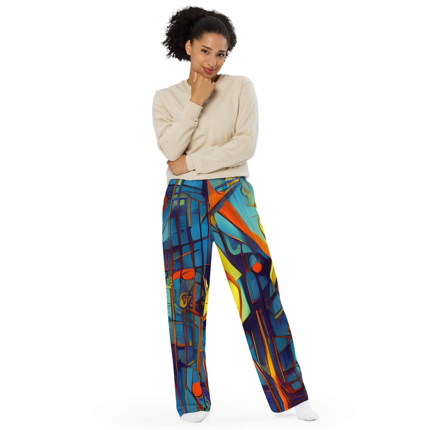 Wide-Leg Pants - Abstract Eddy