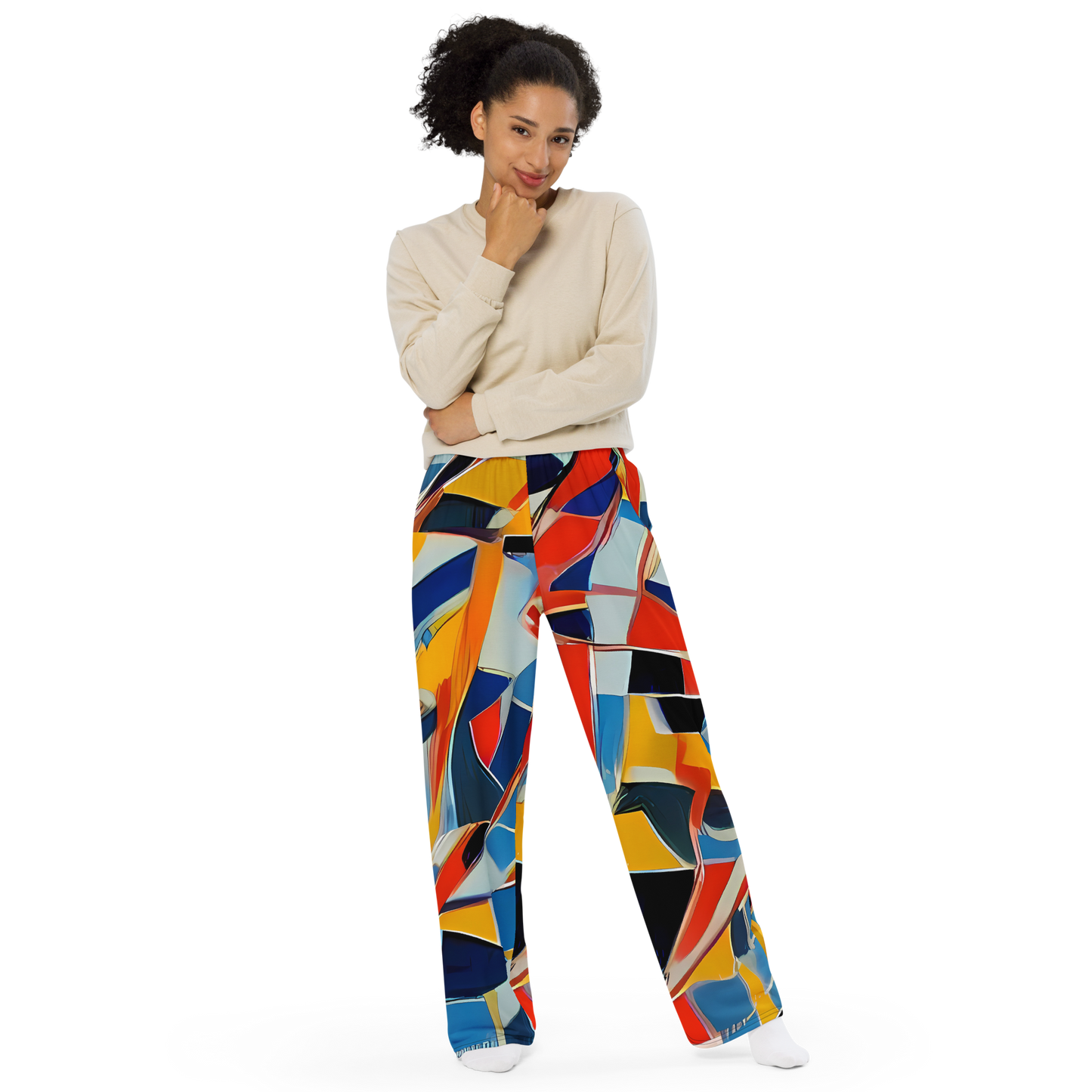 Wide-Leg Pants - Abstract Mingle