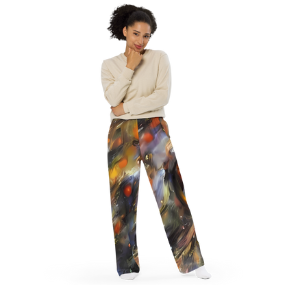 Wide-Leg Pants - Brushstroke Blaze