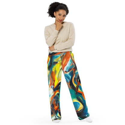 Wide-Leg Pants - Chromatic Vortex