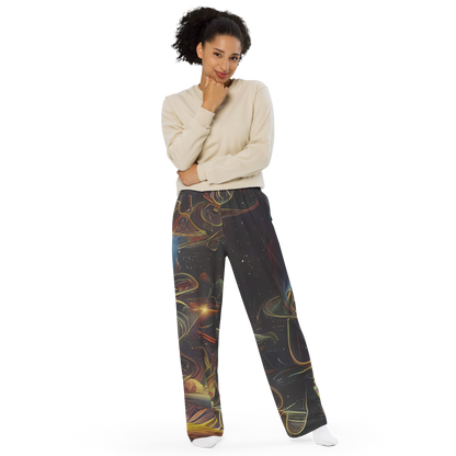 Wide-Leg Pants - Galactic Swirl