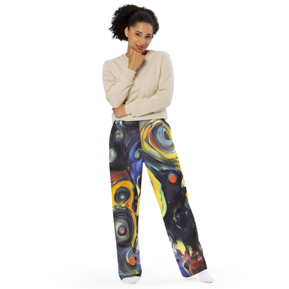 Wide-Leg Pants - Corinthian Swirl