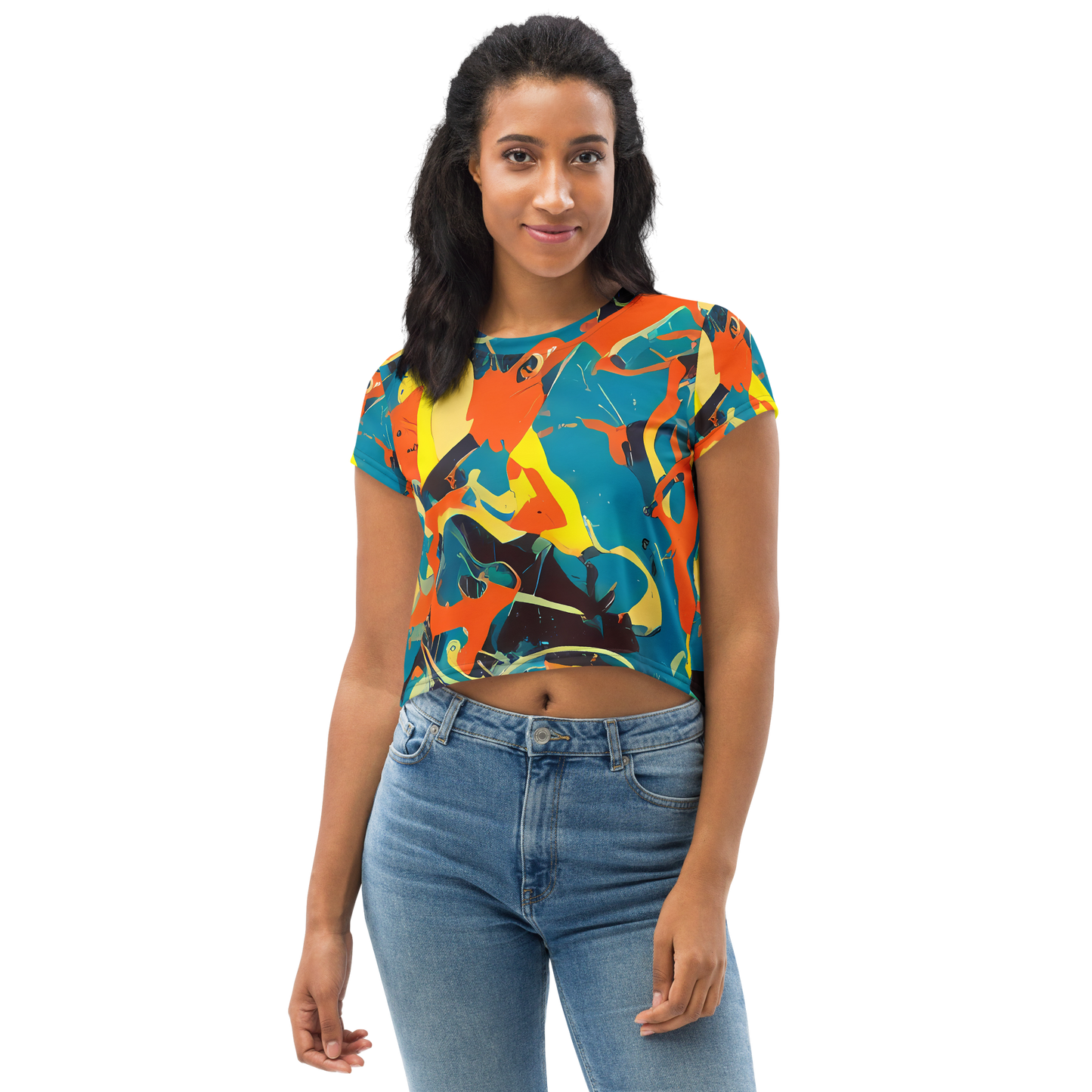 Women's Crop Tee - Abstract Tango