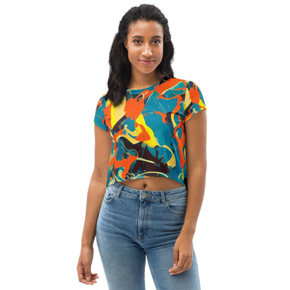 Women's Crop Tee - Abstract Tango