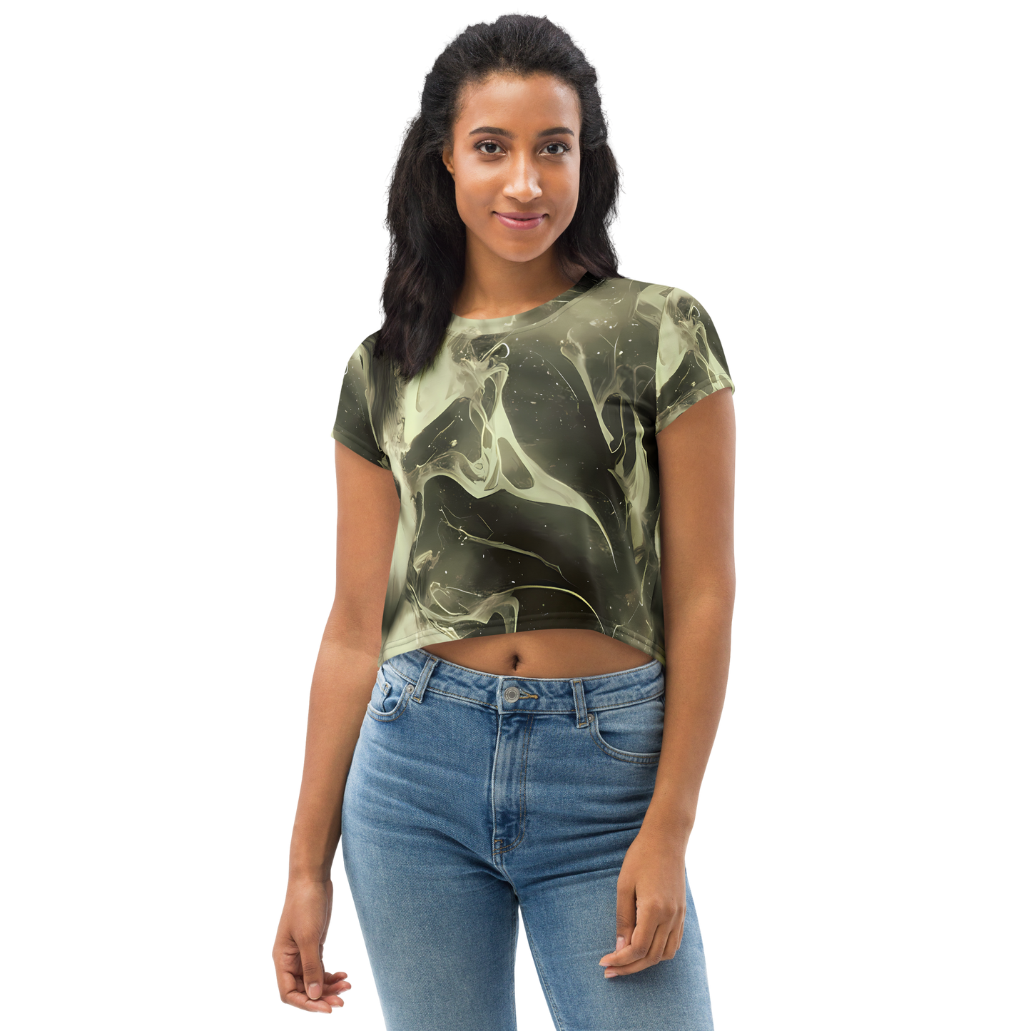 Women's Crop Tee - Biomech Whirl