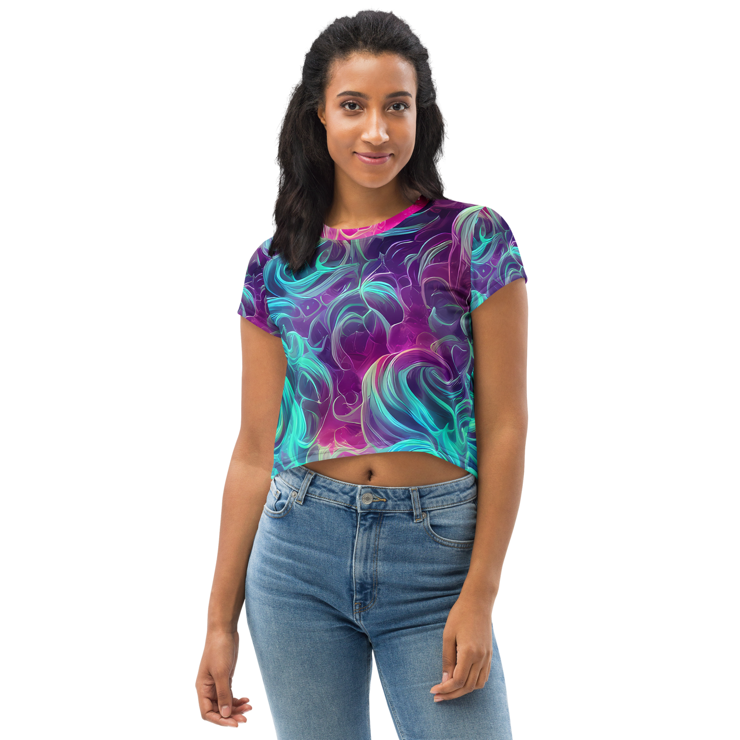 Women's Crop Tee - Galactic Bloom